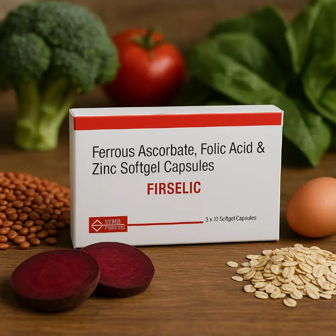 Firselic (Ferrous Ascorbate, Folic Acid & Zinc Softgel Capsule)