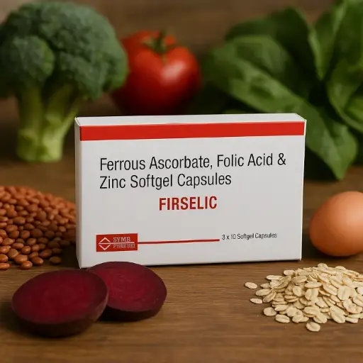 Firselic (Ferrous Ascorbate, Folic Acid & Zinc Softgel Capsule)